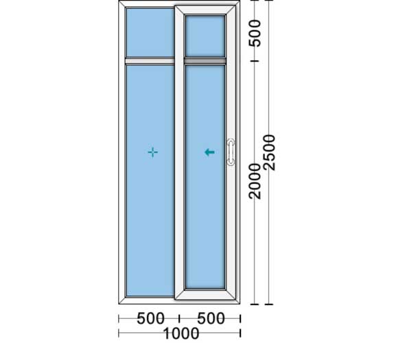  قیمت پنجره وین تک UPVC کشویی با شیشه ۴و۴ ساده به ابعاد 2500*1000 پروفیل وین تک