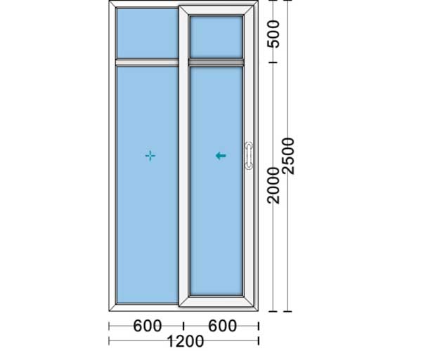  قیمت پنجره وین تک UPVC کشویی با شیشه ۴و۴ ساده به ابعاد 2500*1200 پروفیل وین تک