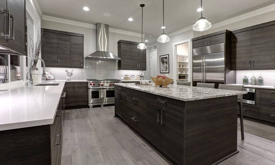 کابینت آشپزخانه خاکستری مدرن