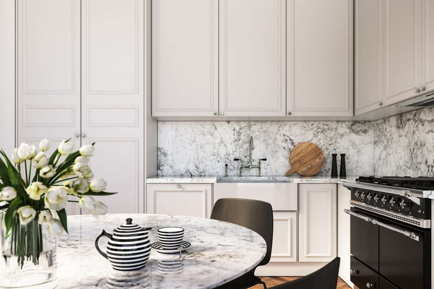 رنگ کابینت برای آشپزخانه‌ کوچک